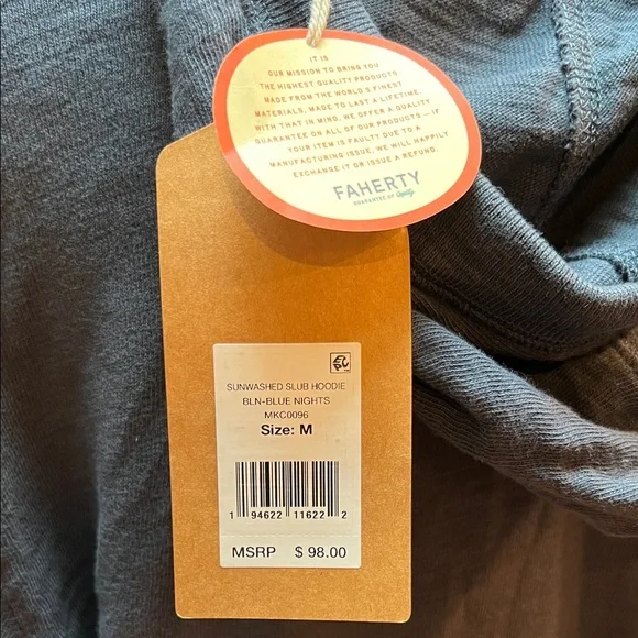 Faherty Men's Dark Blue Hoodie - Picture 4 of 6